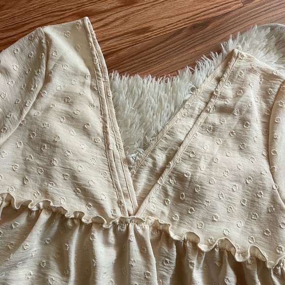 Long Sleeve Peplum Blouse - Picture 3 of 4